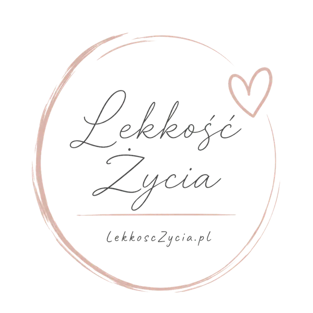 Logo Lekkość Życia - odręczny napis w okręgu z sercem